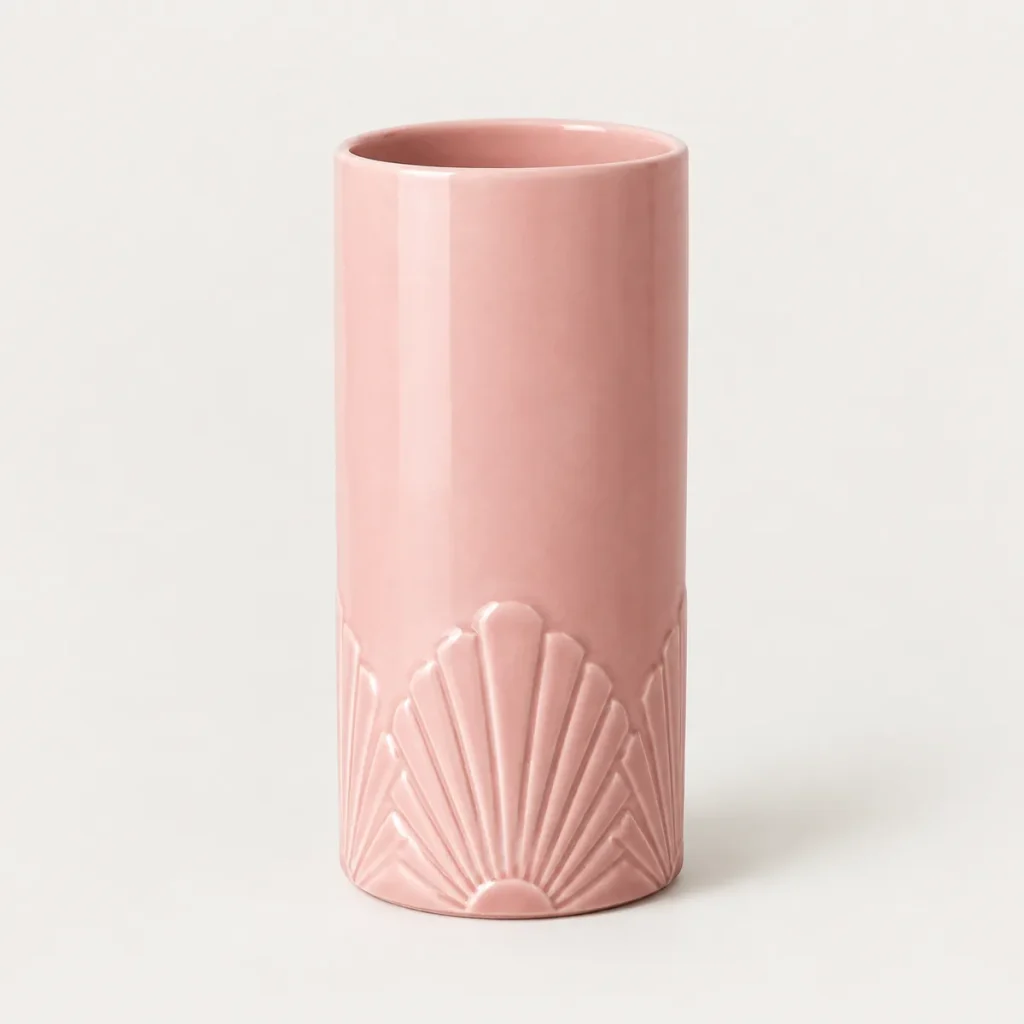 Ceramic Brush Cup · Peony — product photo