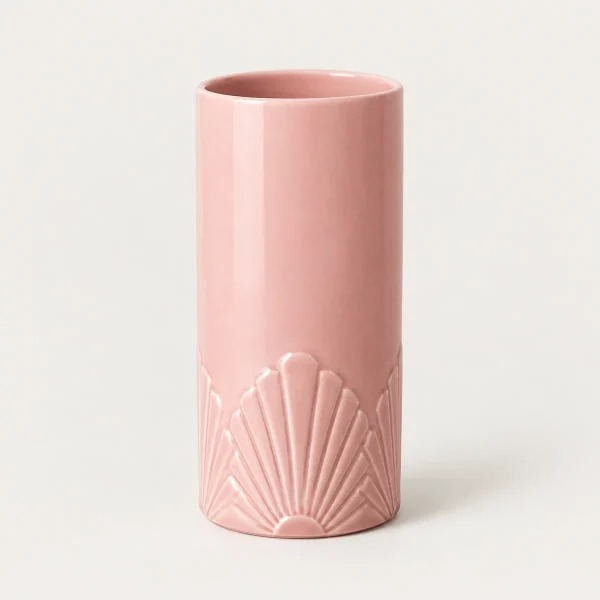 Ceramic Brush Cup · Peony — product photo