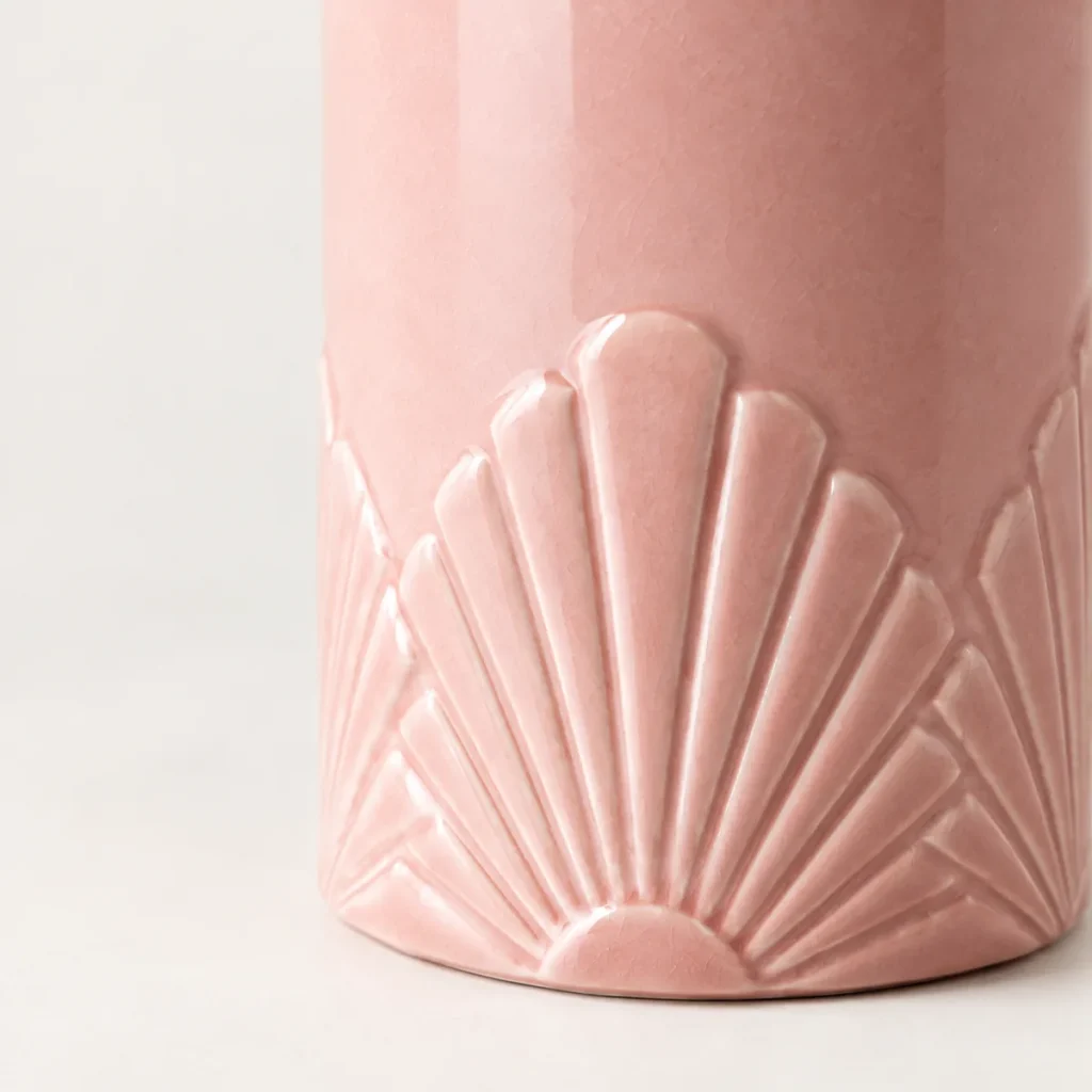 Ceramic Brush Cup · Peony — detail
