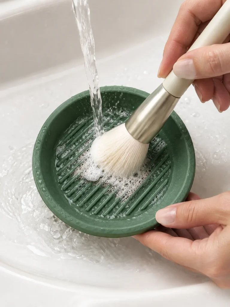 Cleaning Bowl Mat — in use