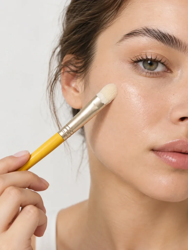 Concealer Flat · Saffron — in use