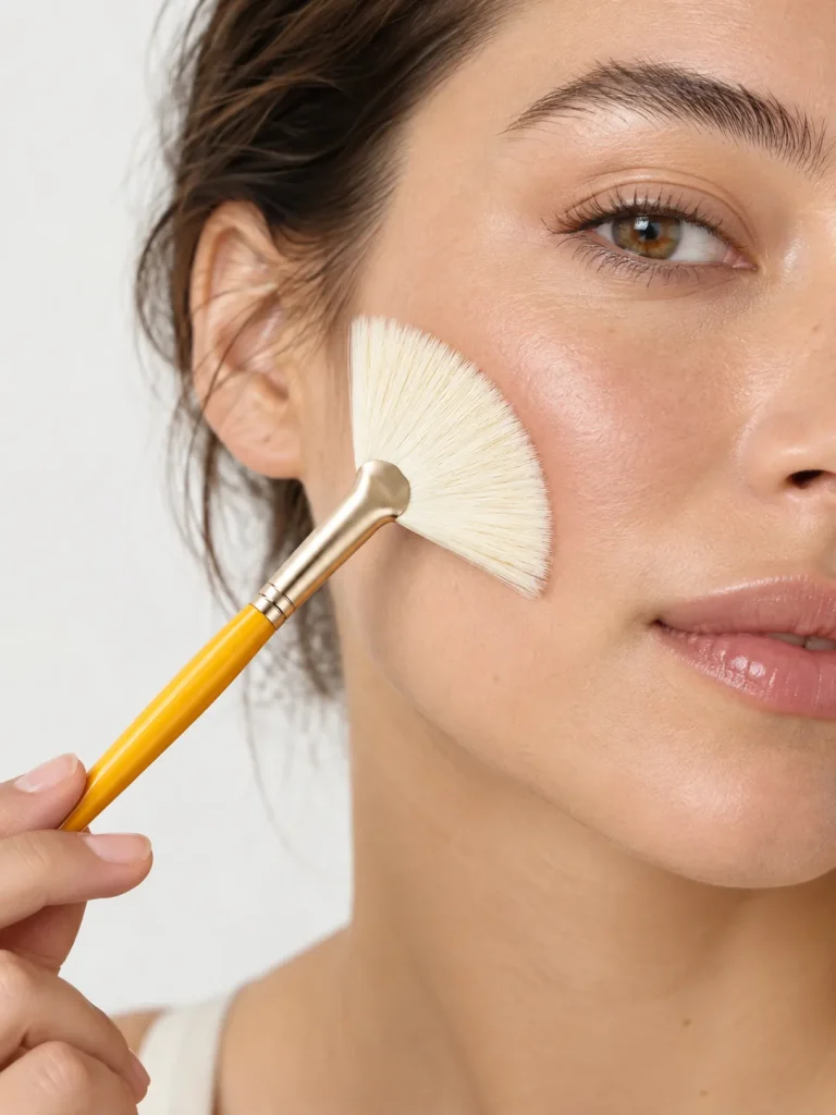 Fan Highlighter · Marigold — in use