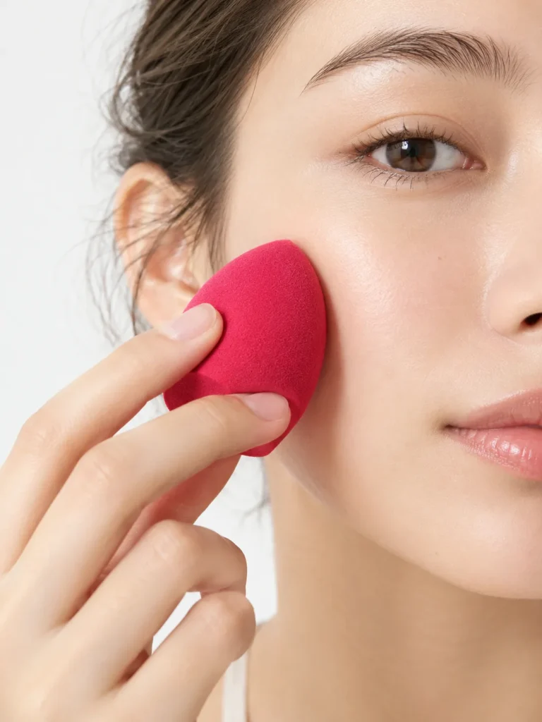 Flat-Edge Sponge Duo — in use