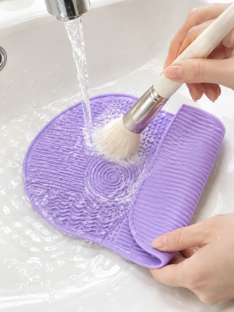 Fold-Flat Travel Mat — in use