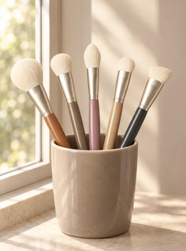 Neutral Sculpt Set · 5 Brushes — in use