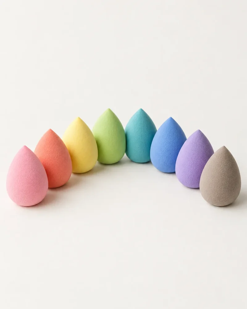 Teardrop sponges in spectrum colours