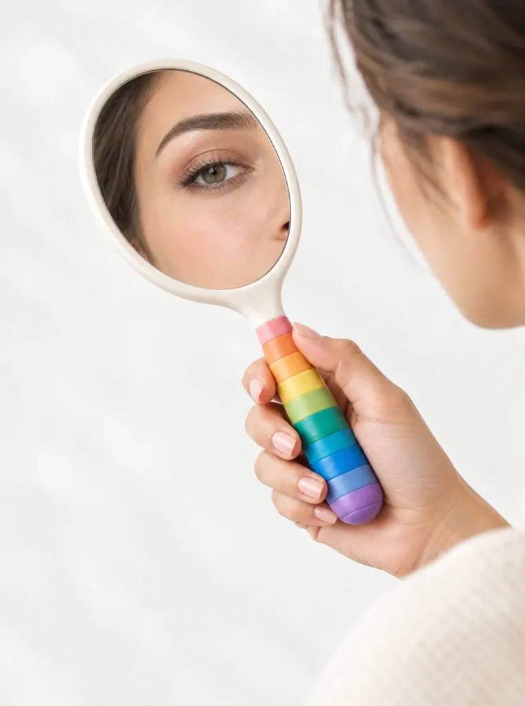 Spectrum Hand Mirror — in use