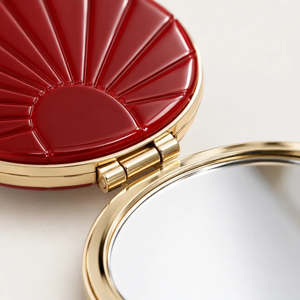 Sunburst Round Compact · 1× / 3× — detail