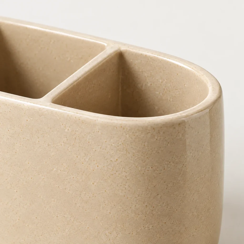 Three-Section Brush Cup — detail