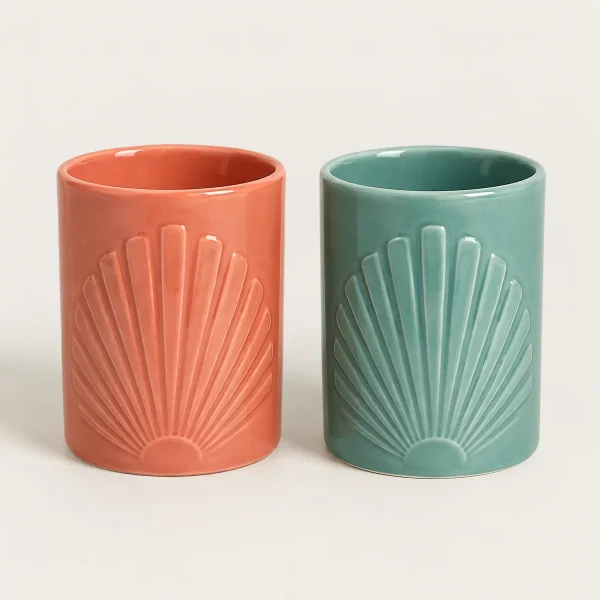 Twin Ceramic Cups · Warm & Cool — product photo