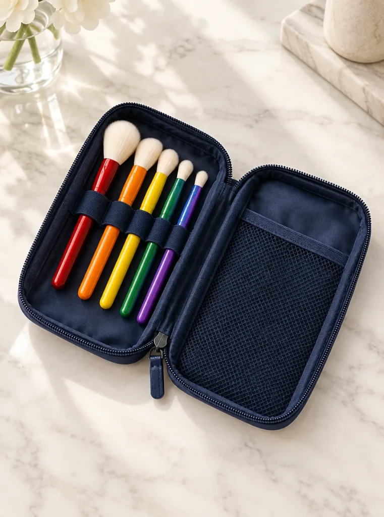 Zip Travel Case — in use